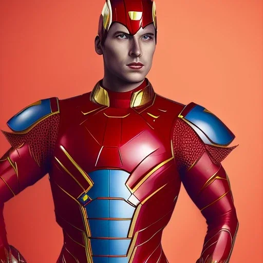 Cosmic super hero, Red costume,8k HD image,
