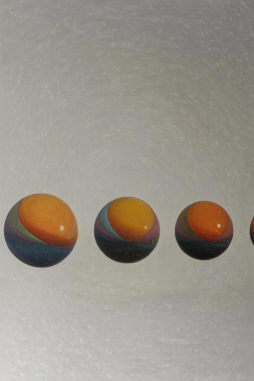 Orbs in a column; Optical Art
