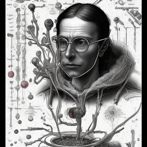 scientist in a plant lab by da vinci