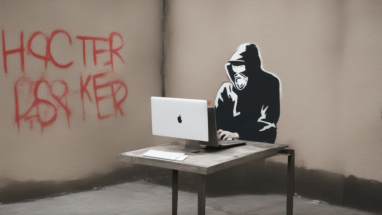 hacker by banksy