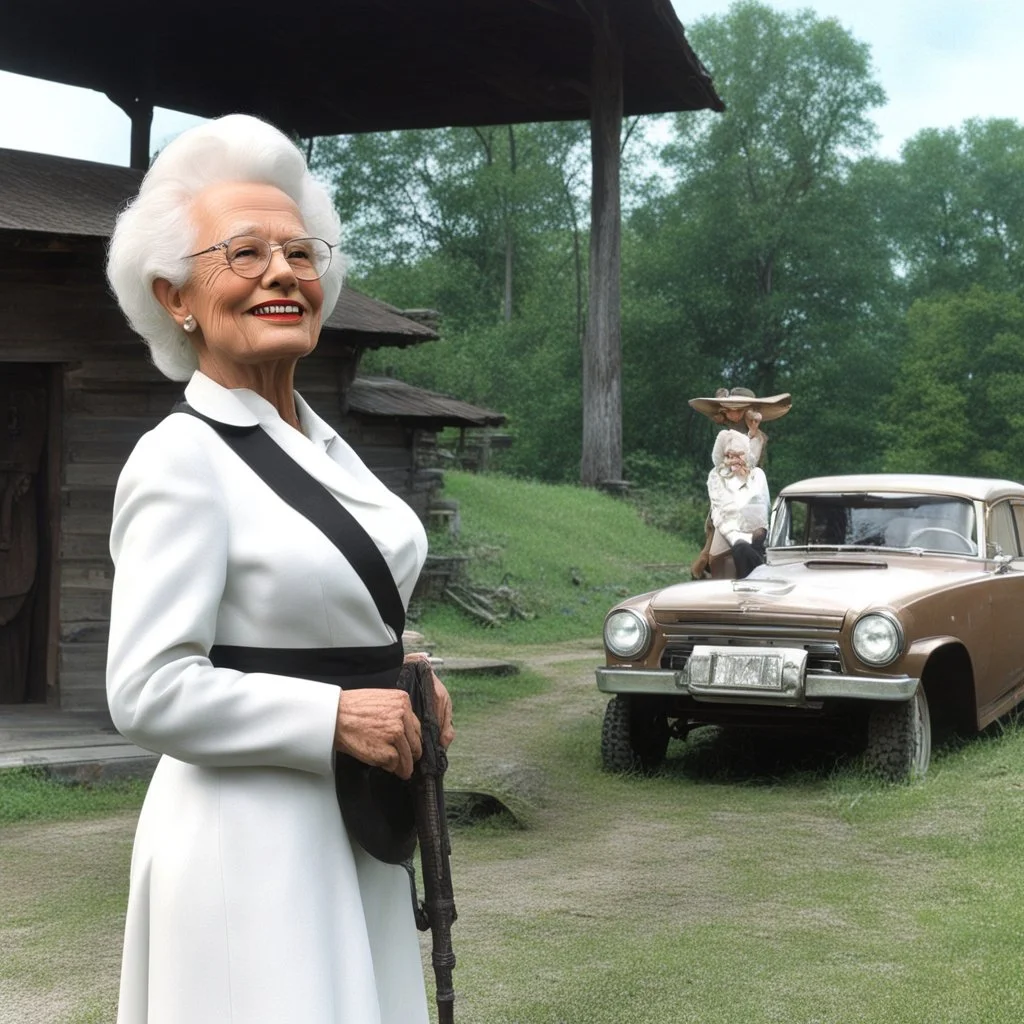 [photo by Ray Harryhausen] Met Colonel Sanders wife in the state of Kentucky