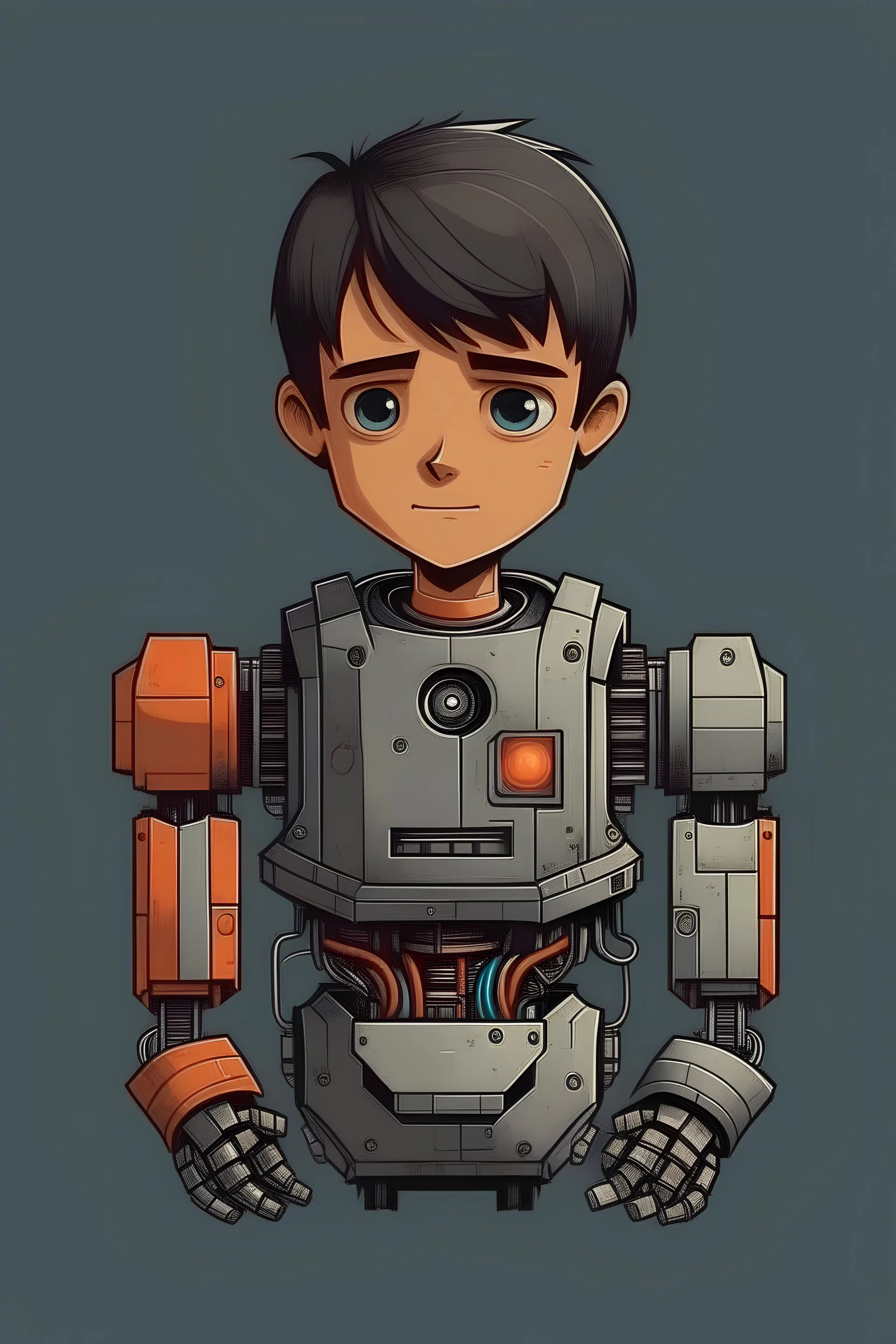 half boy half robot