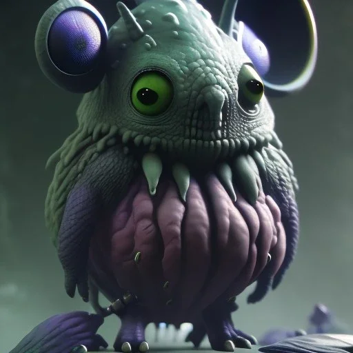 Cute fluid ink creature, big black eyes, unreal engine 5, 8k resolution, photorealistic, ultra detailed, by greg rutowski