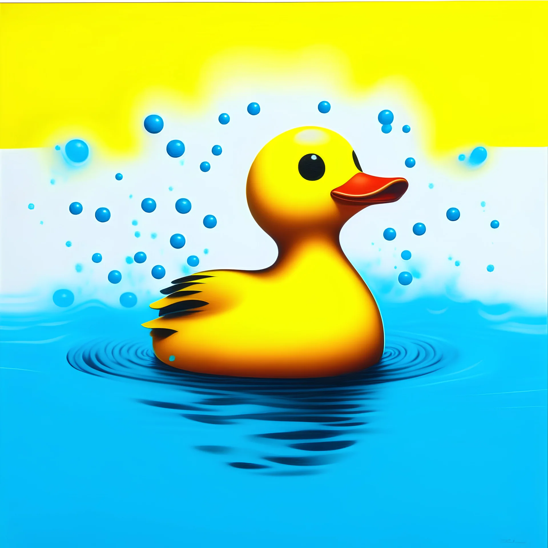 abstract artwork starring a rubber duck