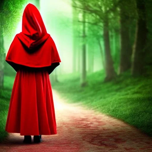 gorgeous, big buxomed red riding hood