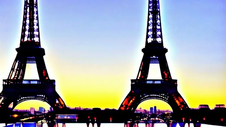 A Tesla semi-truck is parked, at the Eiffel Tower, in Paris. CINEMATIC. WIDE ANGLE LENS.