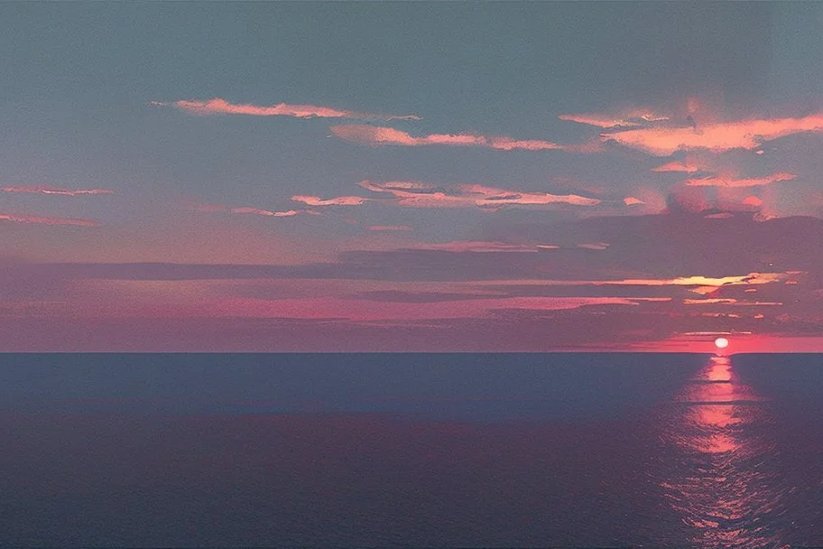 sunset over the sea by Roger Deakins