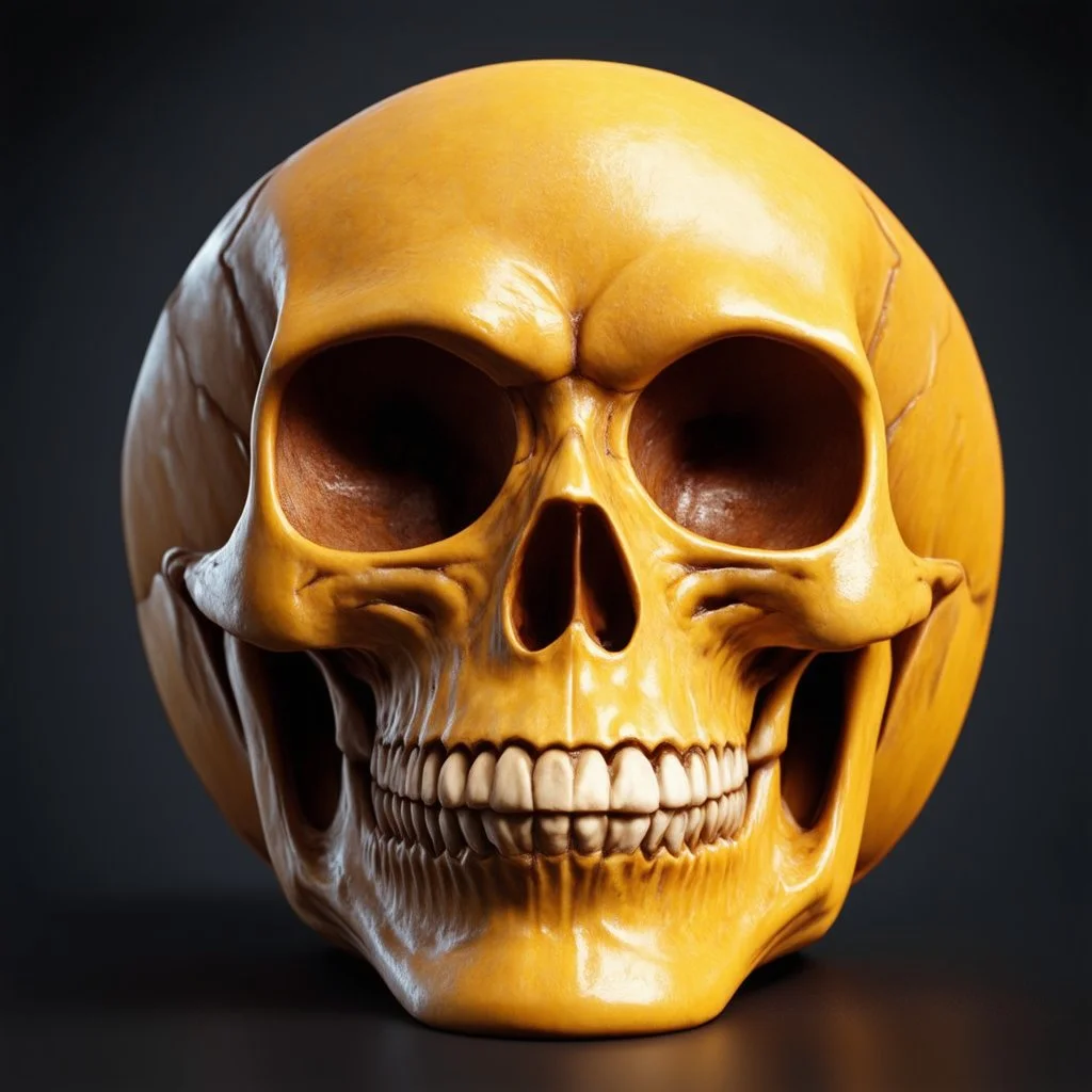 ANATOMICALLY CORRECT digital photograph of the SKULL OF A freshly skinned SMILEY FACE with fine line, highly detailed, high resolution, 8k 3d, vray, horrorcore, photorealisitc, awardwinning,