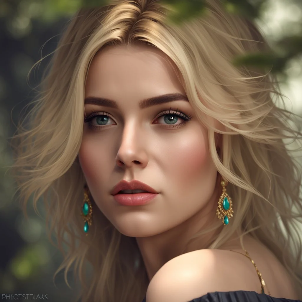 beautiful 20 year old woman, fiesty expression, blonde hair, photorealistic, 4k