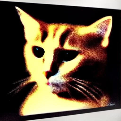 portrait of Cat by Leonardo da Vinci style