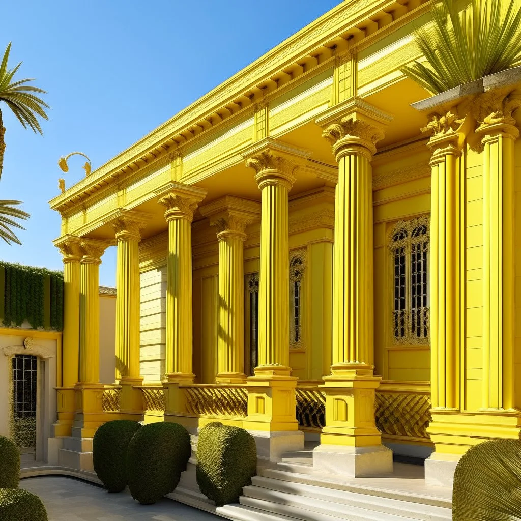 Neoclassicism realistic yellow cote d'azur