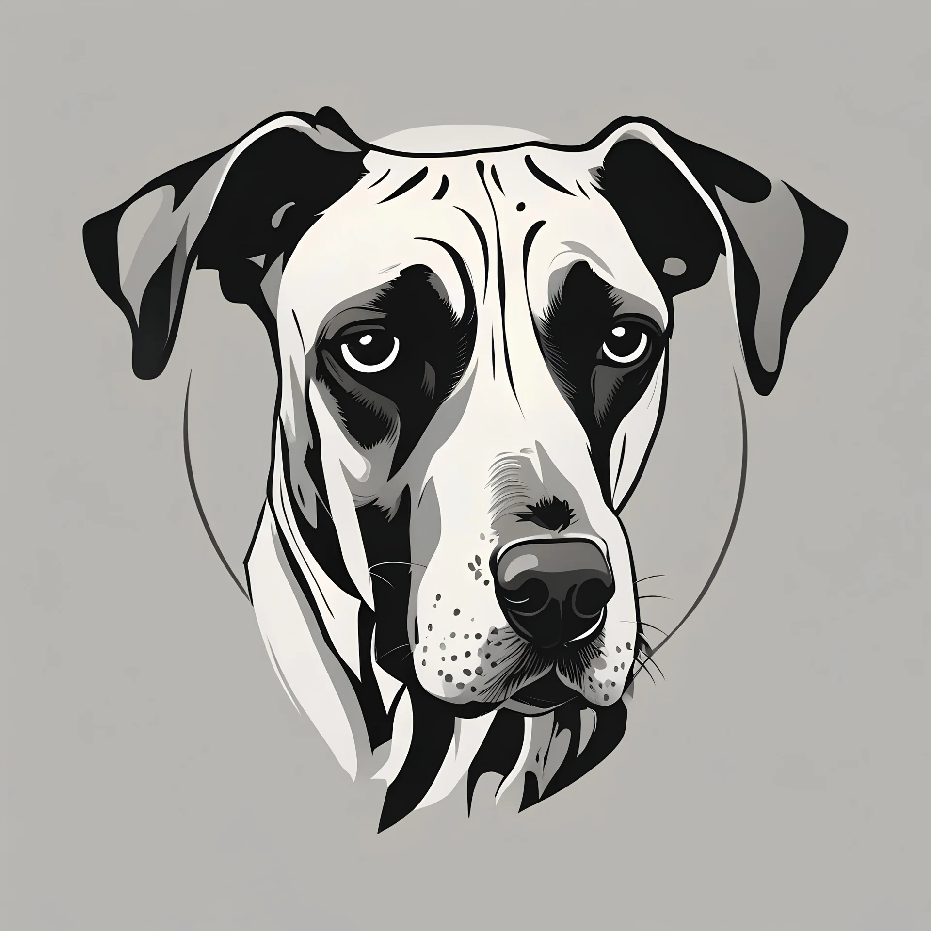 Vctor Great dane design, Craft a minimalist Great dane design with clean lines and simple yet striking graphics. Focus on a monochromatic or limited color palette for a modern, understated look