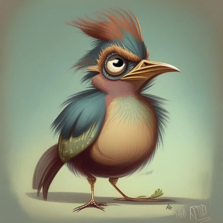 Caricature of a bird