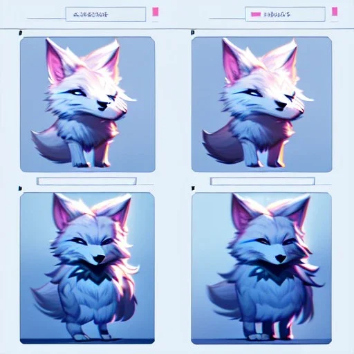  a fox fursona, well drawn, 8k, high quality, realistic, masterfully drawn, fur, furry, fursona reference sheet, in frame, full body portrait, anthropomorphic, screen for a face, cyberpunk, backlighting, soft coloring, pastel coloring