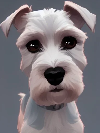 cute miniature schnauzer portrait