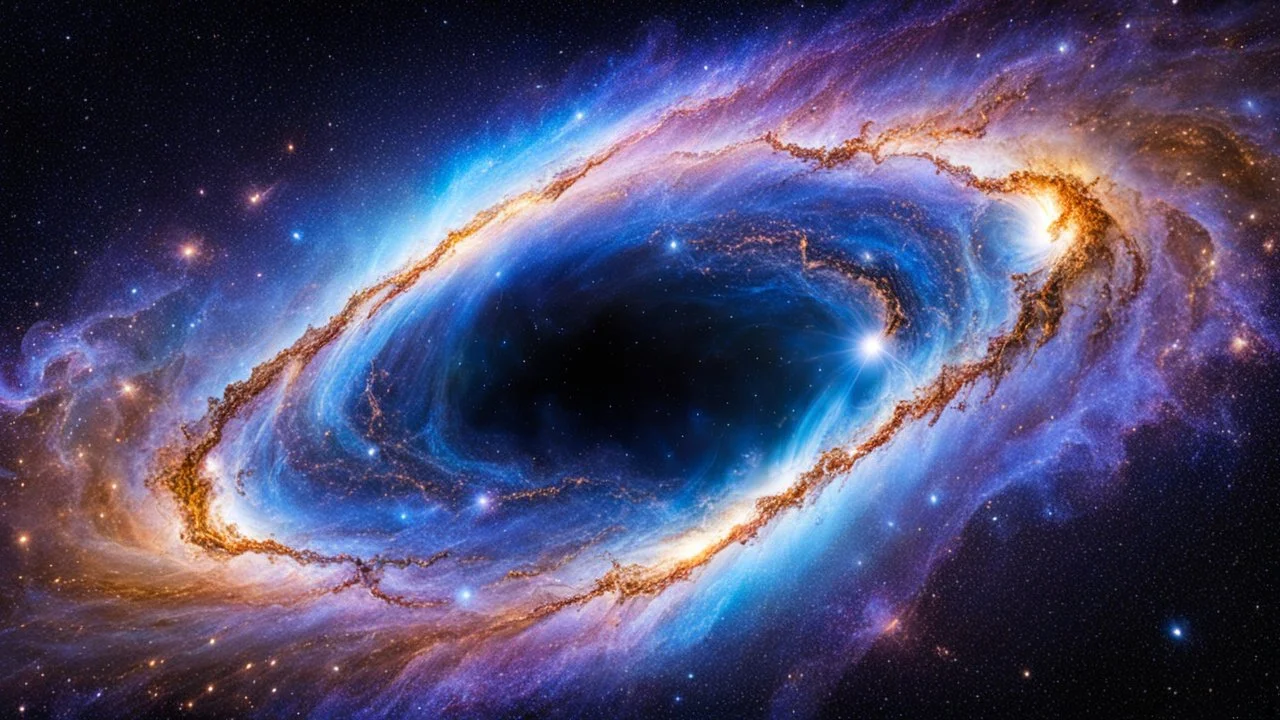 A beautiful view of a galaxy in the middle of the cosmos.