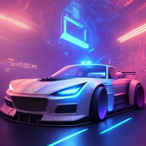 Cyberpunk Hyper cars,perfect composition, hyperrealistic, super detailed,neon light, 8k, high quality, trending art, trending on artstation, sharp focus, studio photo, intricate details, highly detailed,film photography, dslr, cinema4d, studio quality,nightclub lighting,octane render, by greg rutkowski