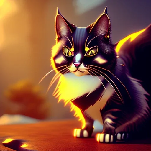 steampunk cat, 8k resolution, dynamic lighting, ultra hyperdetailed, Unreal Engine 5, ultra colourful, very small details, realistic