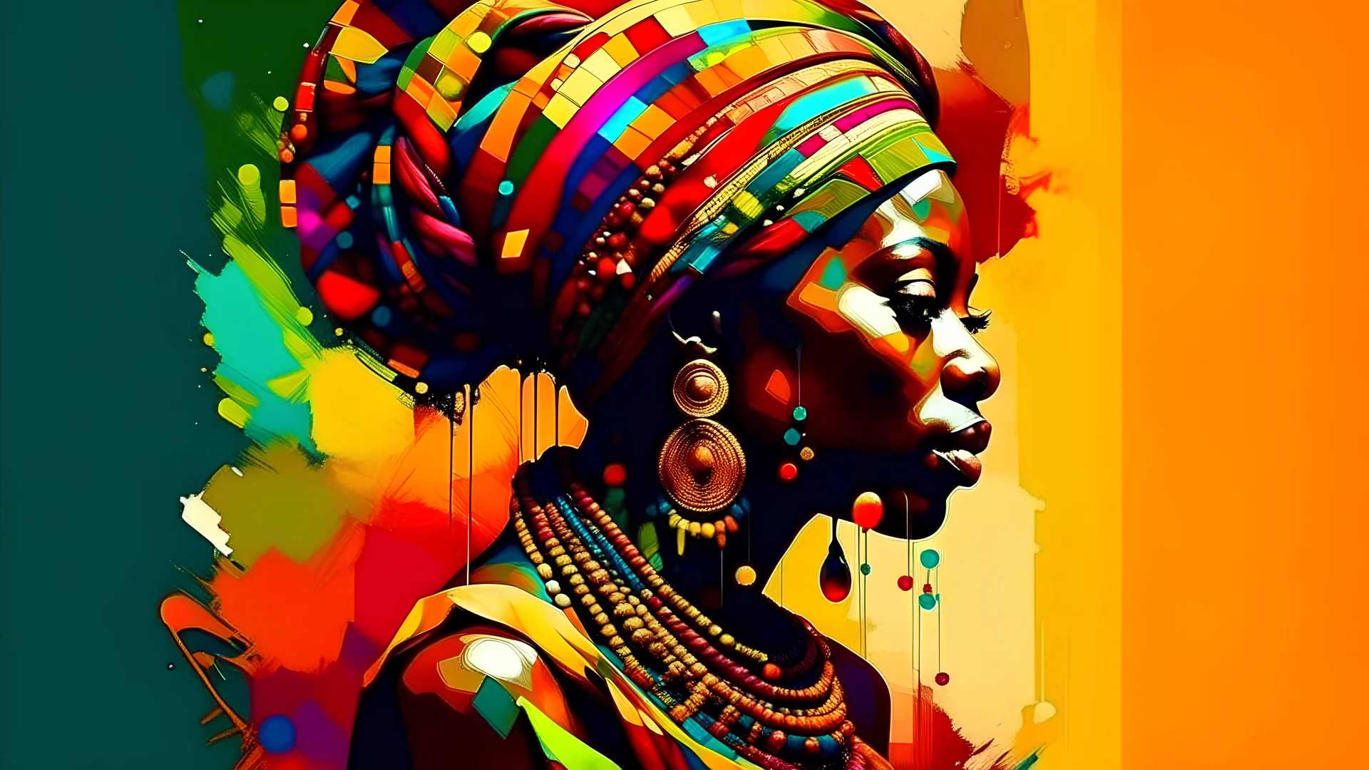 illust, africa, colorful, art
