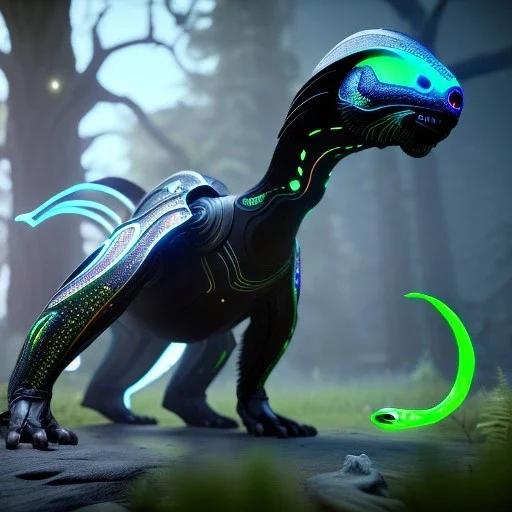 bioluminescent epic mammal alien, 8k resolution, dynamic lighting, ultra hyperdetailed, Unreal Engine 5, ultra colourful, very small details, realistic