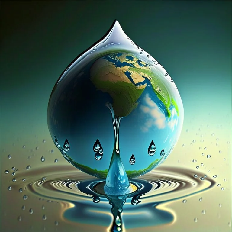 The Earth is shaped like a drop of water