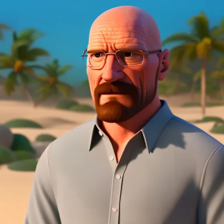 Walter white, realistic, 8k, beach background,fedora