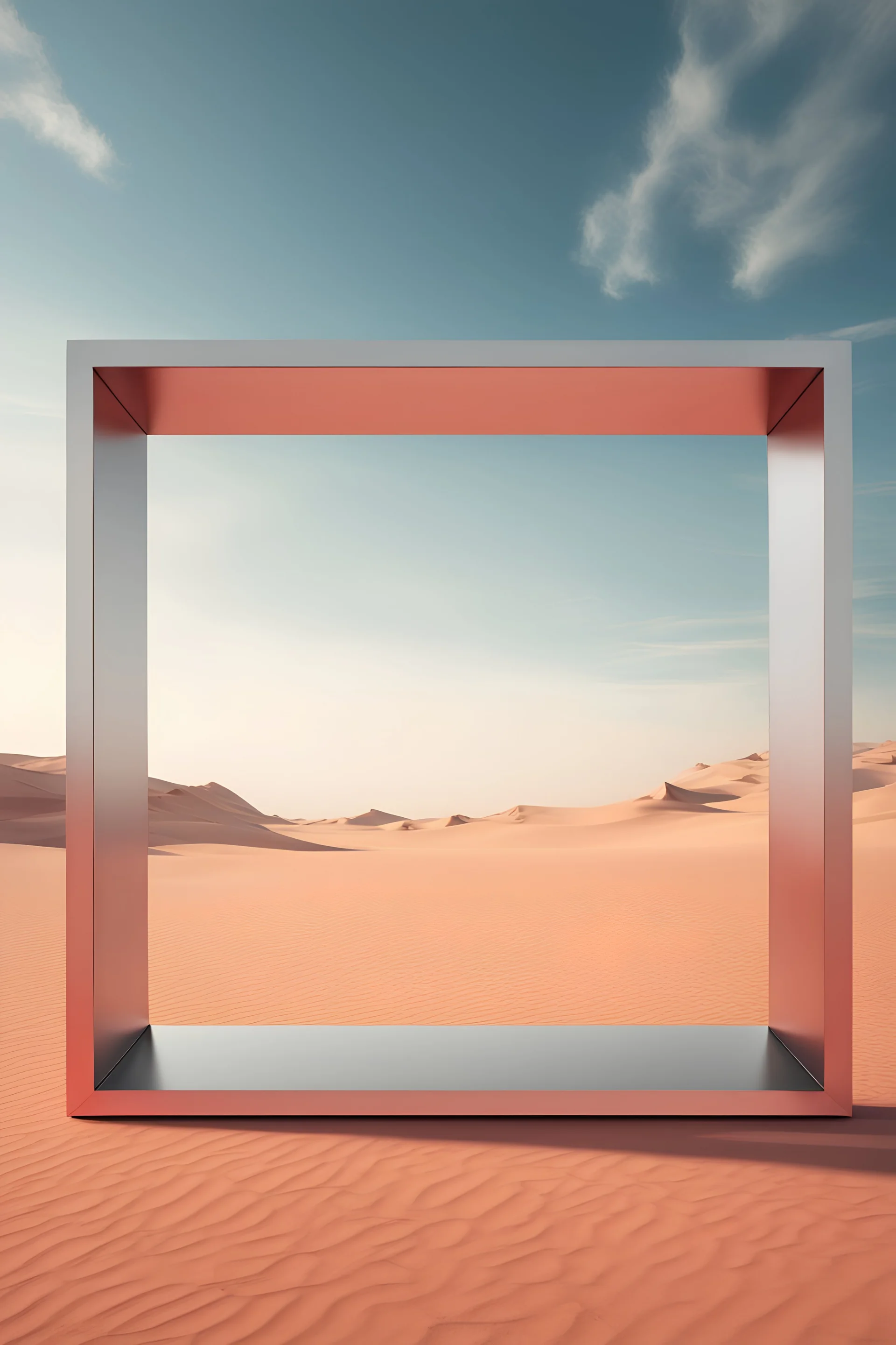 desert with Mirror white and red and black