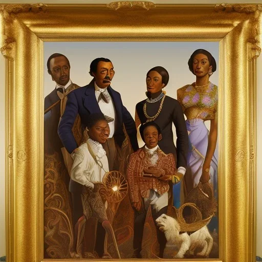 Wealthy African American family by Salvador dali