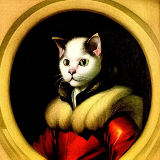 portrait of a cat José de Ribera Style