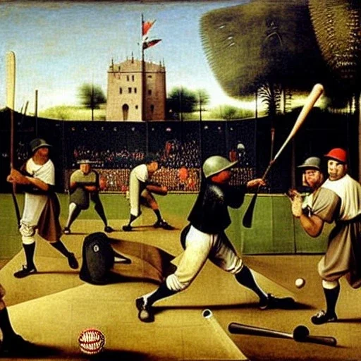 baseball game players by hieronymous bosch