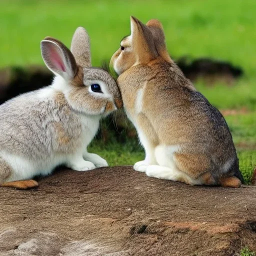 cute bunnies devouring wolves