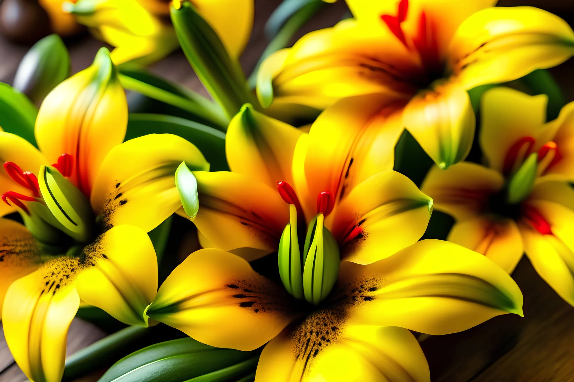 lav et blomsterbillede med ægte gule påskeliljer