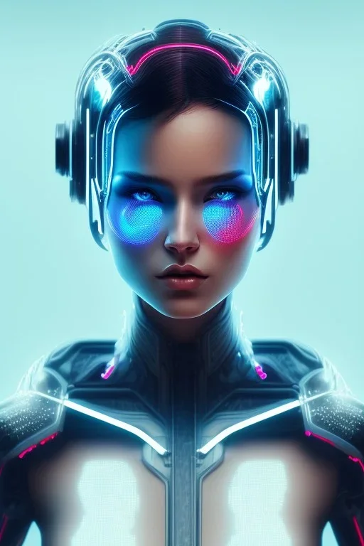 cyberpunk, head, women, portrai, tron