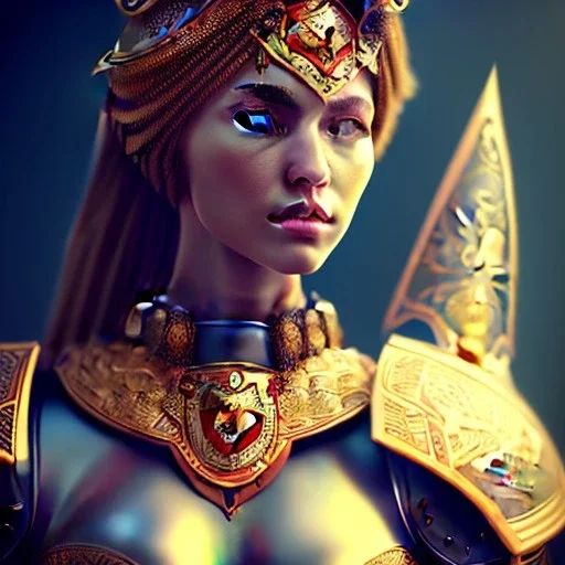 portrait of a warrior with ottoman beautiful girl themed armour, extremely detailed, UHD, 8k,The close-up camera effect,sharp focus, perfect position,hyperphotorealistic, unreal engine 5, octane render