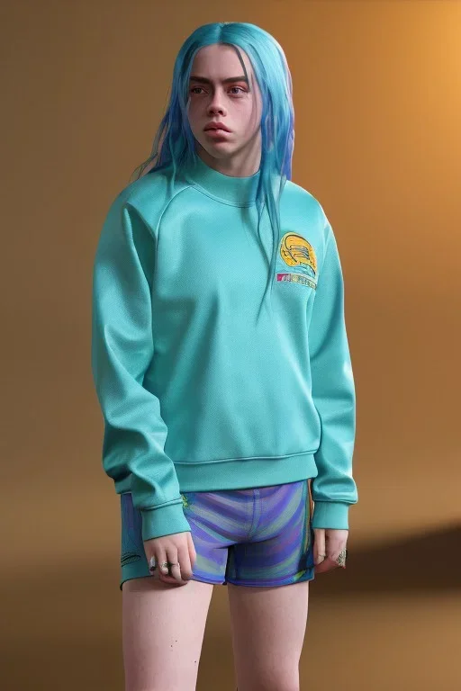 Billie Eilish, in my underpants, photorealistic, 8k