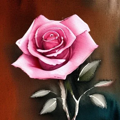 Watercolor pink roses