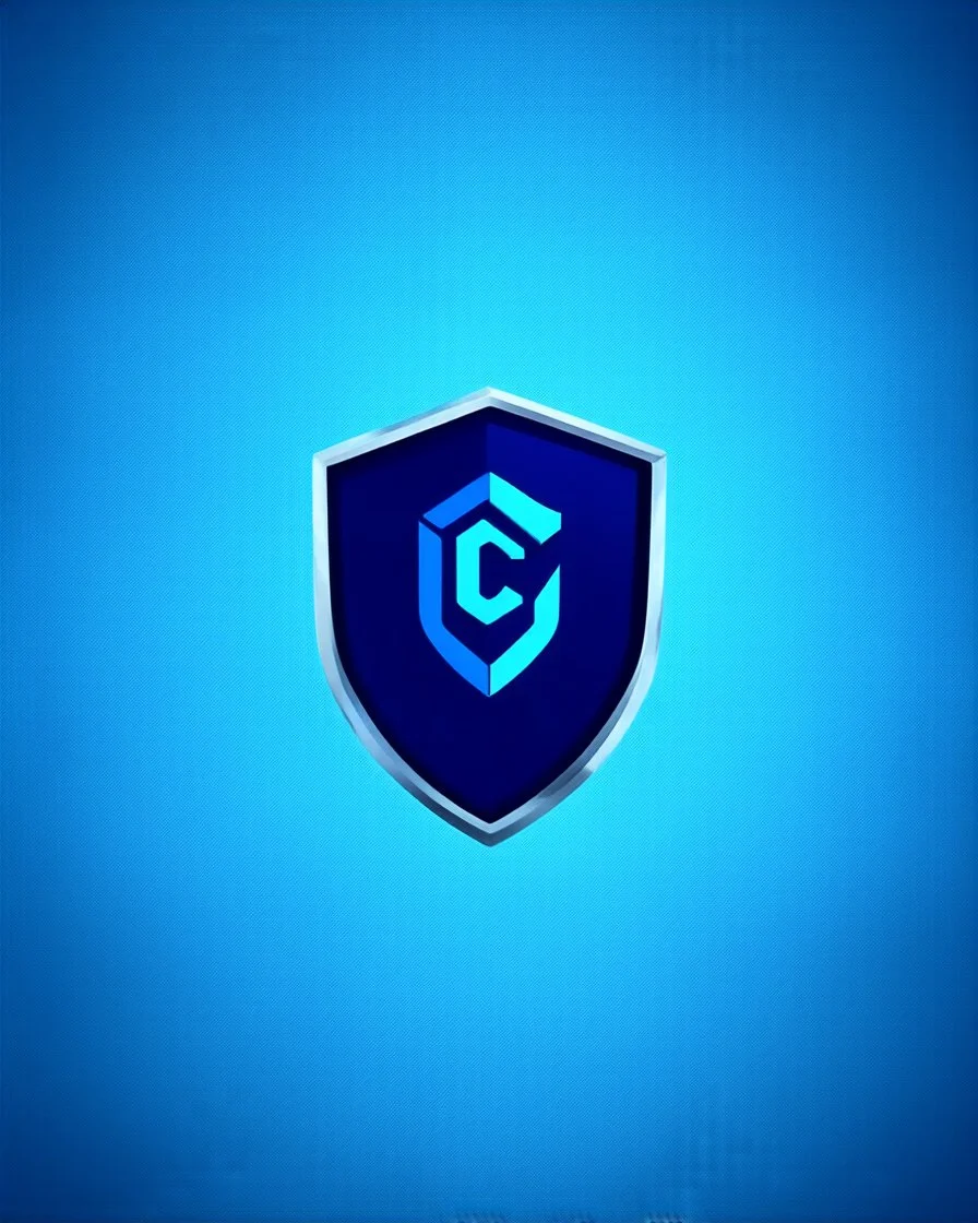 Cyber Finance (CF) shield logo Simple, easy and beautiful logo