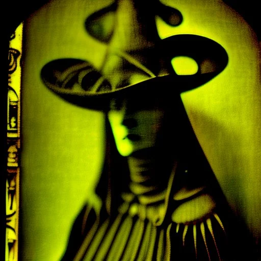 Daguerrotype close up some mysterious figures, odd background, cinematic, Hieronymus Bosch, Max Ernst vegetal life, rotten, ambient light, ghosts, Amano, Botticelli, Alphonse Mucha