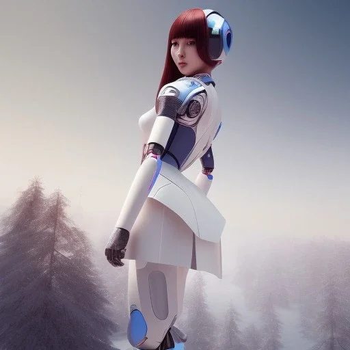 beautiful smooth realistic Japanese robot girl, extremely sharp detail, finely tuned detail, ultra high definition, 8 k, unreal engine 5, ultra sharp focus, accurate wings, in flying mode