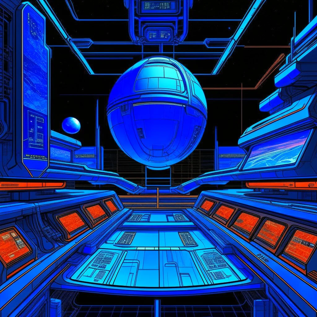 cyberpunk retro capital futuristic for comics in light blue