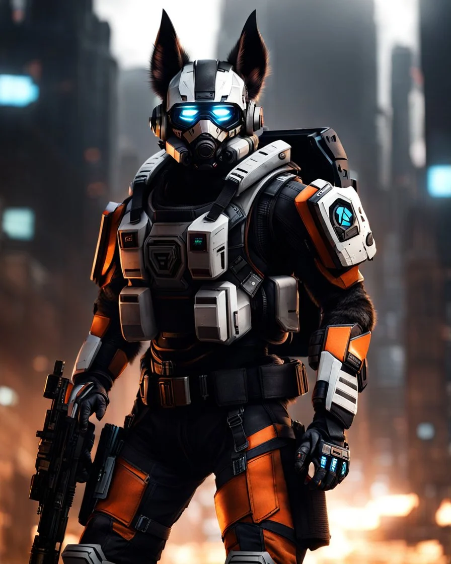 a titanfall pilot that is part bat, concept art, furry, humanoid, cyberpunk, anthropomorphic bat, titanfall 2