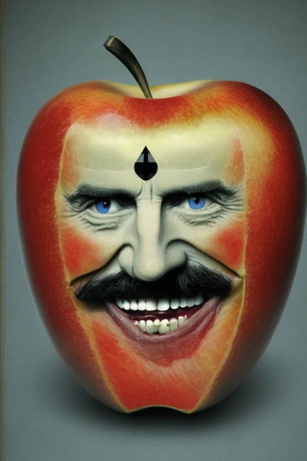 apple with face of hilter