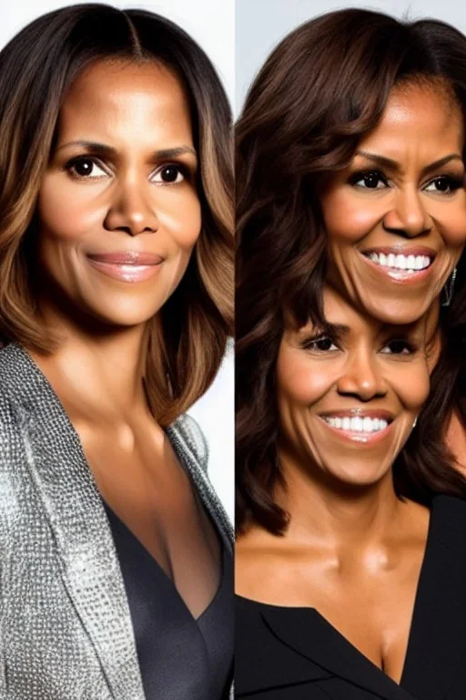 Composite photo of Halle berry and Michelle Obama