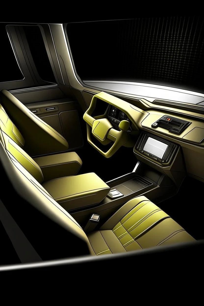 interior military truck futuristic design