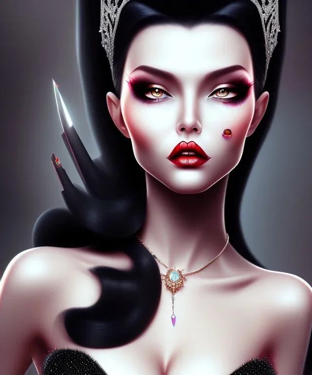 Sexy evil queen black hair full image