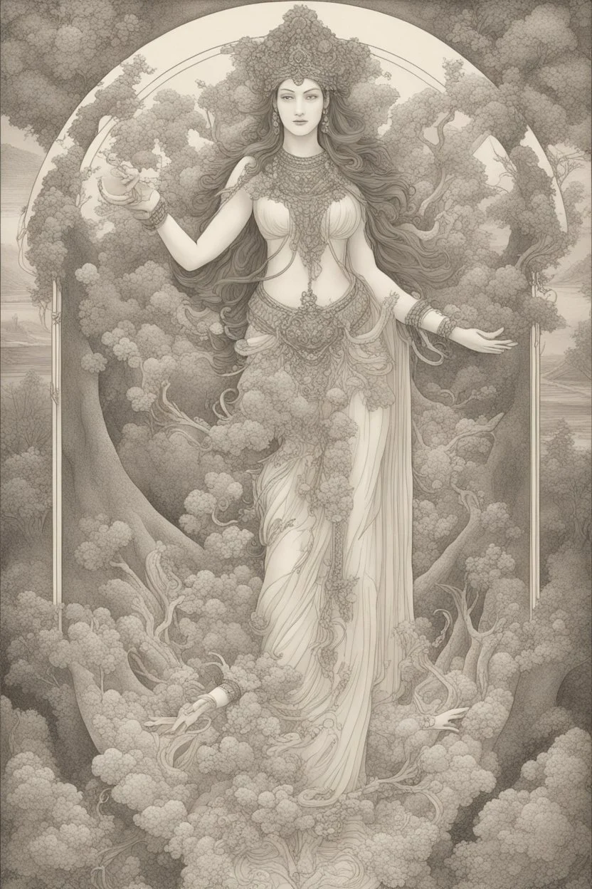 Goddess of nature and harmony depiction