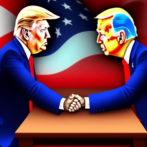 Trump versus Biden Arm wrestling