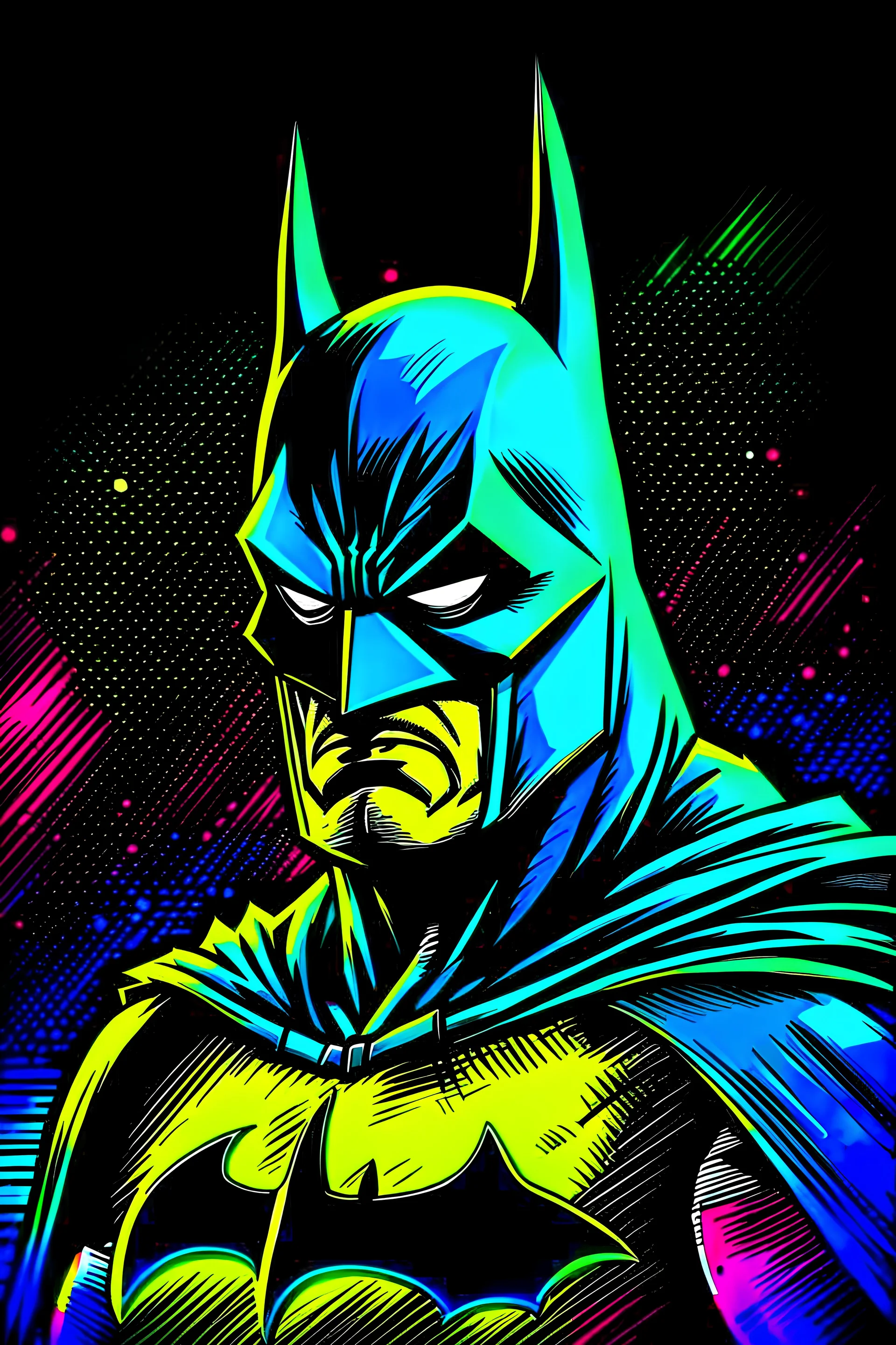 The Batman 80's style, 8k, Cartoon Art Style,