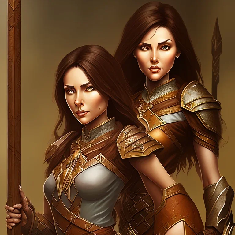 dungeons and dragons, female wood elf, druid, brown hair, brown eyes, full body, realistic face, short hair, large nose, closed mouth, leather armor, dark skin, one person