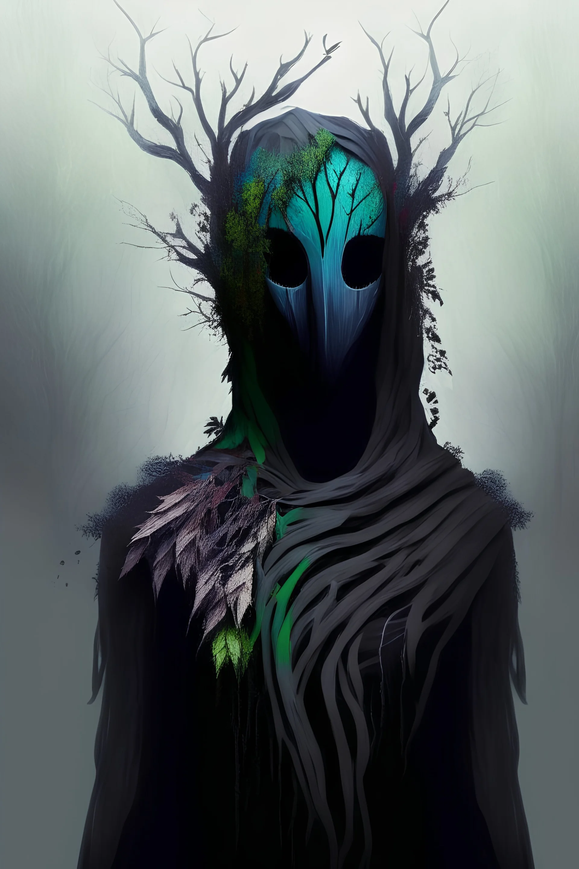 more colours faceless widow nature druid driada no face slenderman face facless mask